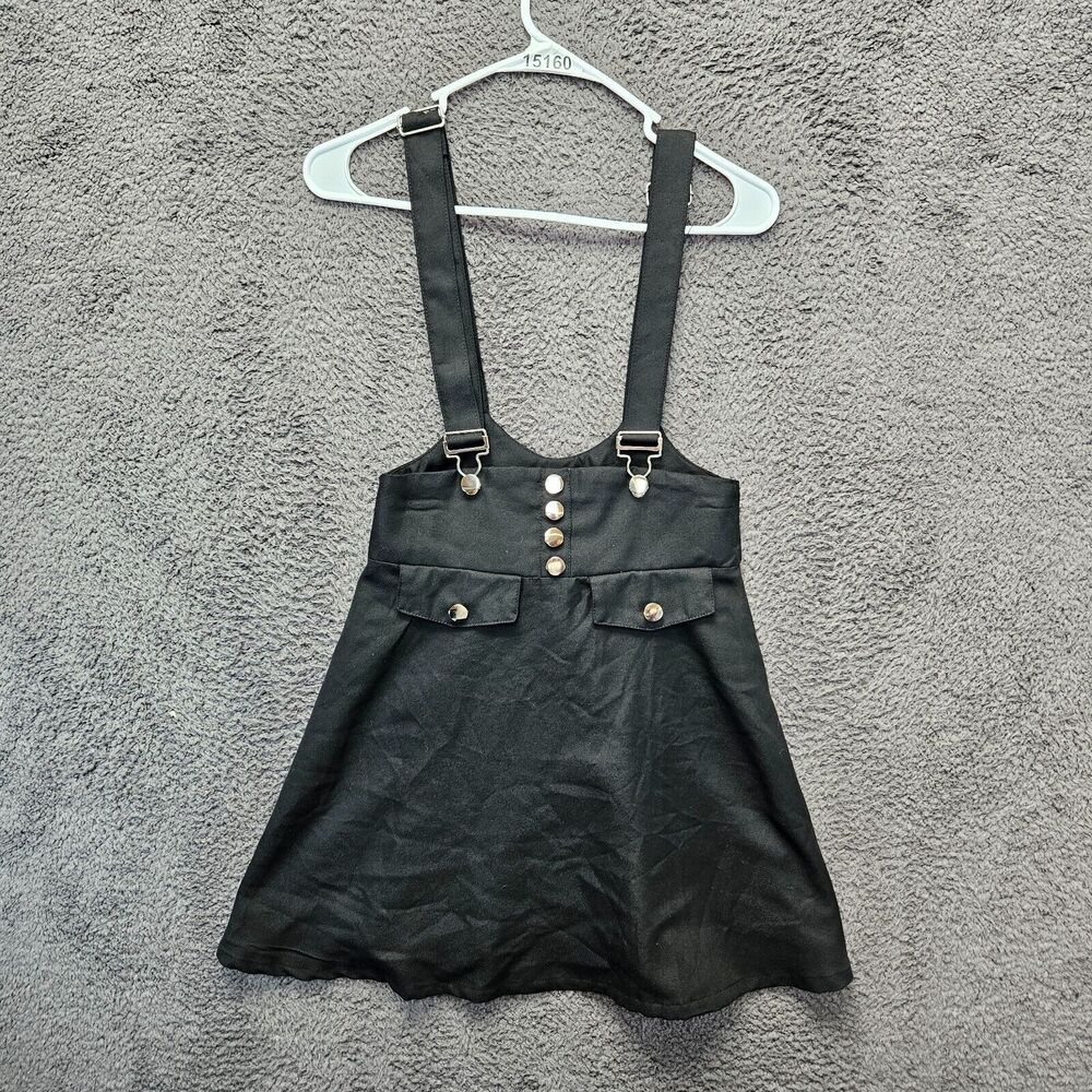 Hot Topic High Waist Bow Supender Skirt‎ Women Size XS Black